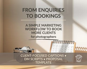Photography Proposal Template | Client Booking Workflow, DM Scripts (Digital Download)