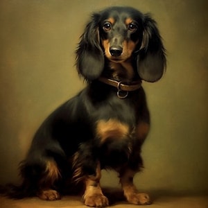 Dachshund portrait 2- Art Print