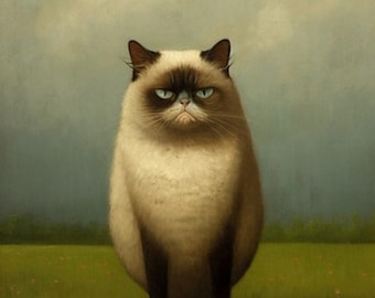 Grumpy Cat-Art Print
