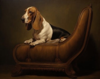 Basset Hound - Konsttryck