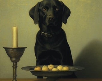 Black Labrador- Art Print