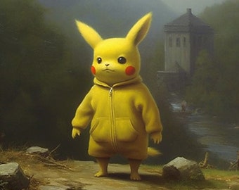 ピカチュウ - [ポケモン] 限定ファインアートプリント - Etsy 日本