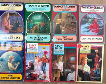 Lot of 7 Nancy Drew Mystery Stories PB Wanderer-Minstrel #57-58-63-64-71-106-110