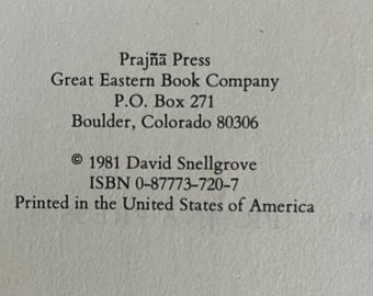 Himalayan Pilgrimage:A Study of Tibetan Religion by David Snellgrove 1981 TPB