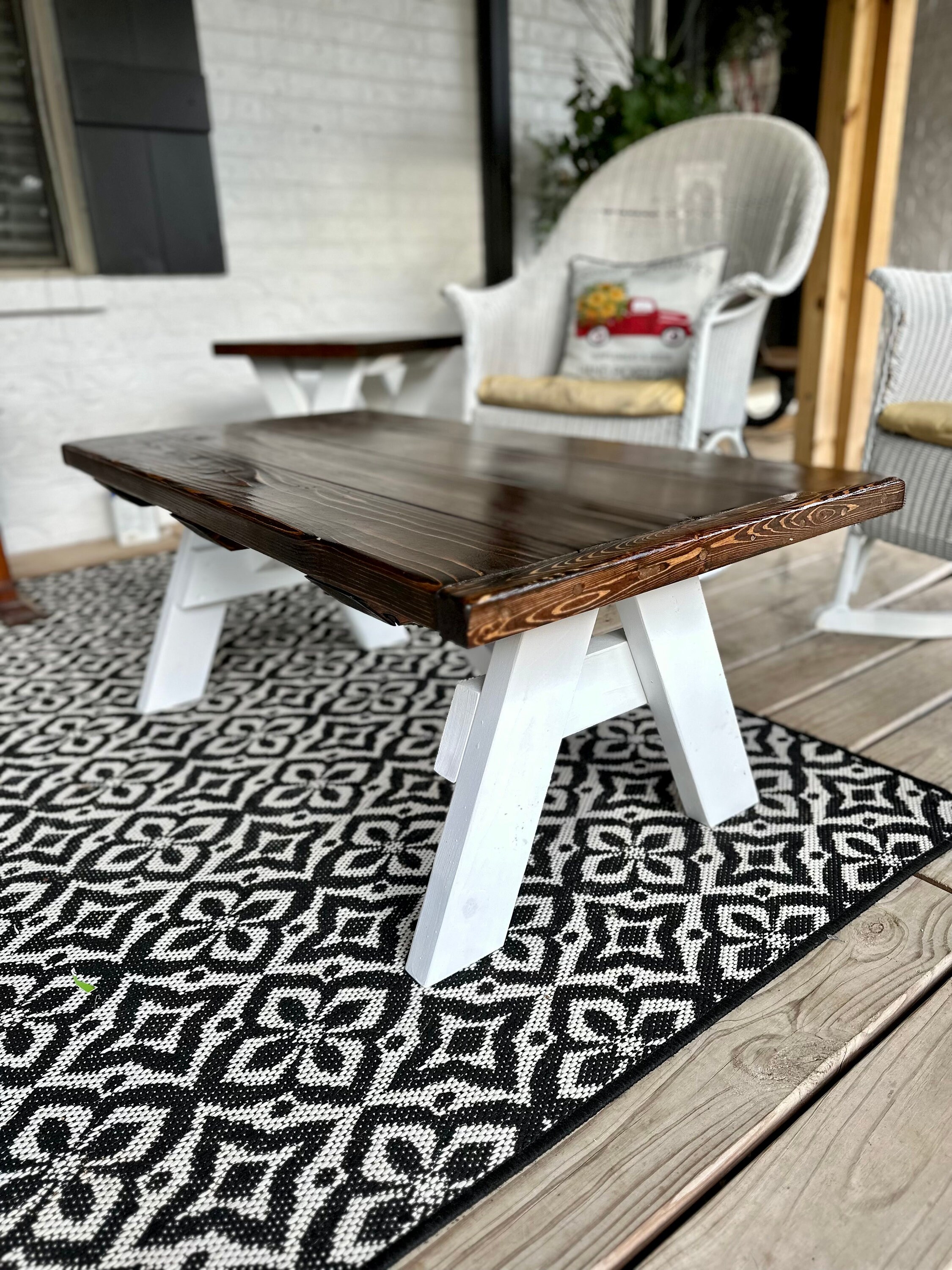 Handmade Farmhouse Style Rustic Outdoor Coffee Table - Etsy