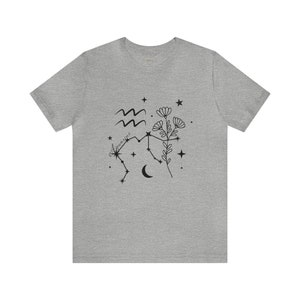 Wassermann Sternzeichen Mix Unisex Jersey Kurzarm T-Shirt
