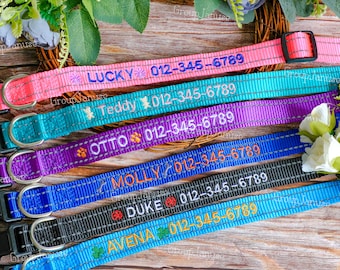 Personalized Emoji Dog Collar - Handmade and Customized for All Sizes. Perfect Dog Moms Gift!