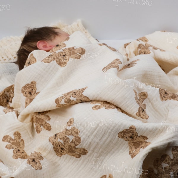 Personalisierte Babydecke: Personalisiertes Pucktuch für Jungen oder Mädchen, Geschenk mit Tiermotiv