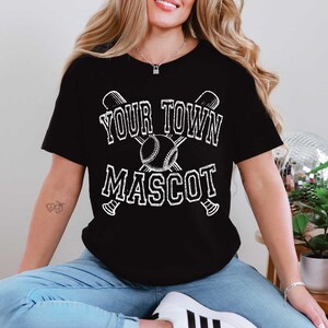CUSTOM mascot ball mom, Custom spirit t-shirt, mascot team Spirit wear for baseball, great for teachers, softball mom shirt, YOU PICK