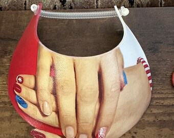 Sun visor (image of hands)