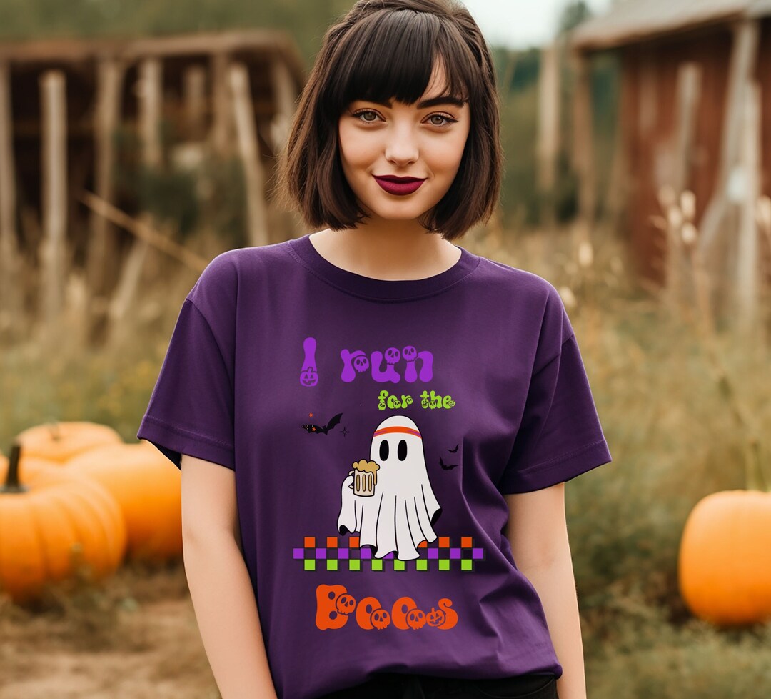 I Run for the Boos, Cute Halloween Running Shirt, Here for the Boos
