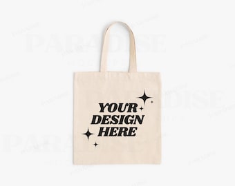 Tote Bag Mockup, Liberty Bags OAD113, Natural Cotton Canvas Tote Mock-Up, Real Photo Flat Lay Mock Up, White Background POD Flatlay Mockups
