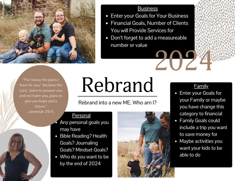 2024 Canva Vision Board Template Etsy