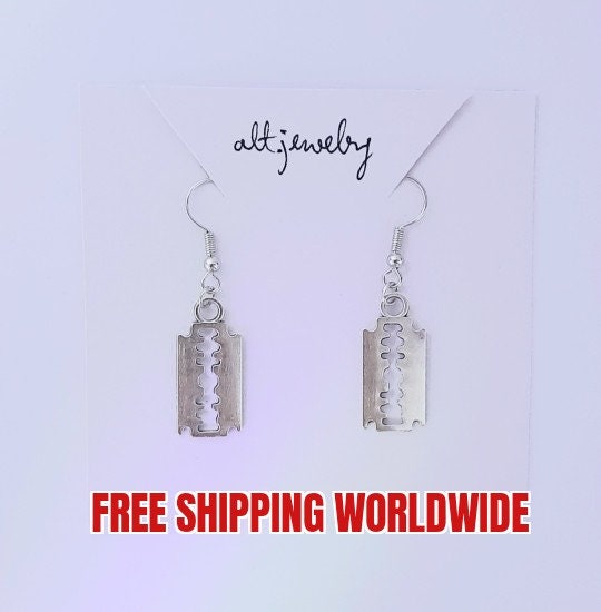 Adorably Sinister Razor Blade Earrings - ALTstyled - Breaking Fashion with  Alternative, Punk and Gothic Decor, Apparel and Accessories