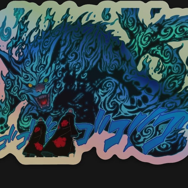 Naruto Two Tailed Beast Matatabi Holographic Vinyl Sticker