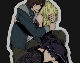 Pegatina impermeable de Death Note Light Hug