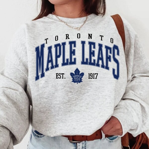 Vintage Sweatshirt, To.ronto Ma.ple Leafs Sweater, Maple Tee, Hockey Sweatshirt, Hockey Sweatshirt, College Sweater, Hockey Fan Shirt