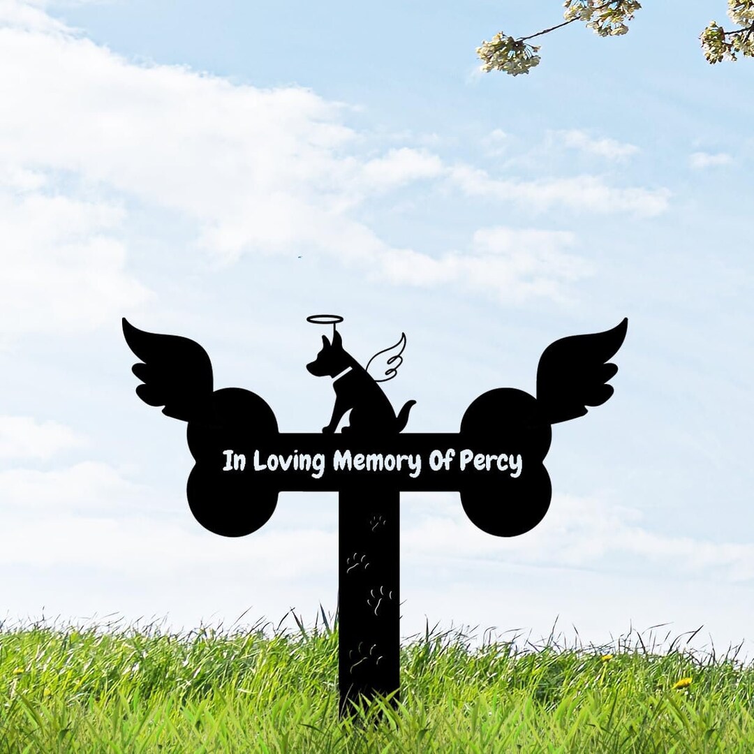 Custom Dog Memorial Grave Marker Outdoor Garden Stake Etsy