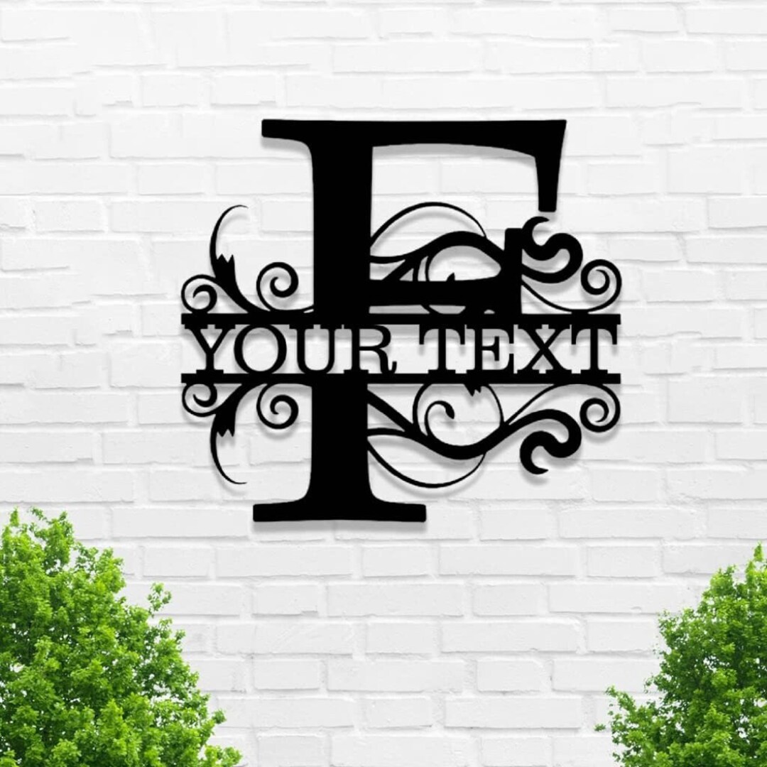 Custom Metal Signs, Monogram Wall Decor, Metal Wall Art, Last Name Sign