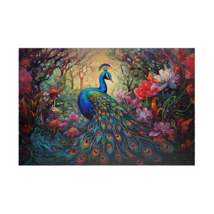 Peacock Splendor - Unique Jigsaw Puzzle - 110, 250, 520, 1000  pieces