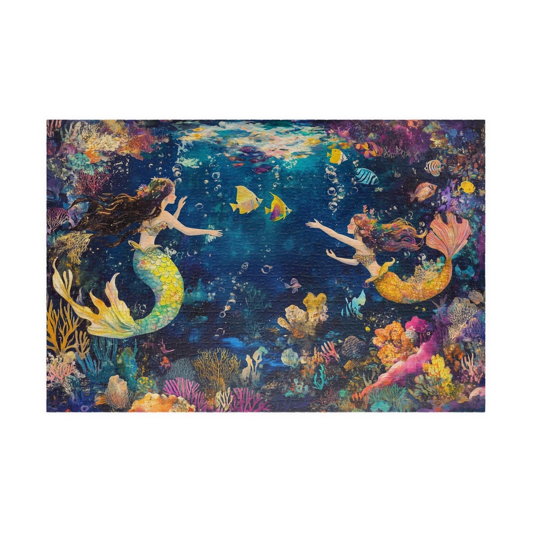 Two Little Mermaids Jigsaw Puzzle - 110, 250, 500, 1000 Pieces - Unique ...