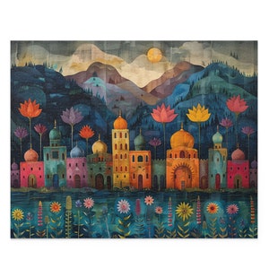 Town in Bloom - Elegant Jigsaw Puzzle for Adults - 250, 500 pieces - Unique and Stylish Gift for Friends and Families