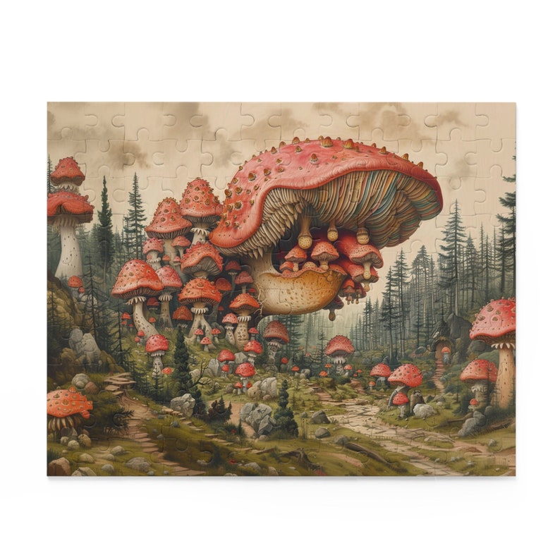 Mushroom Village Fantasy - Jigsaw Puzzle for Adults - 250 and 500 ...