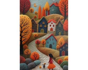 Autumn Amble - Unique Jigsaw Puzzle - 1000  pieces