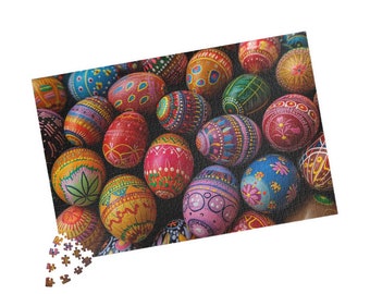 Ukrainian Pysanky Eggs - Jigsaw Puzzle Easter Gift - 250, 500, 1000  pieces