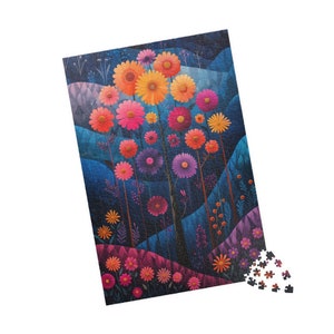 Color Bloom Euphoria - Unique 1000 Piece Jigsaw Puzzle for Adults