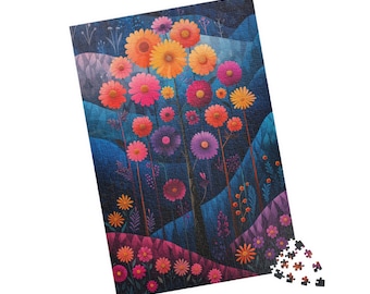 Color Bloom Euphoria - Unique 1000 Piece Jigsaw Puzzle for Adults