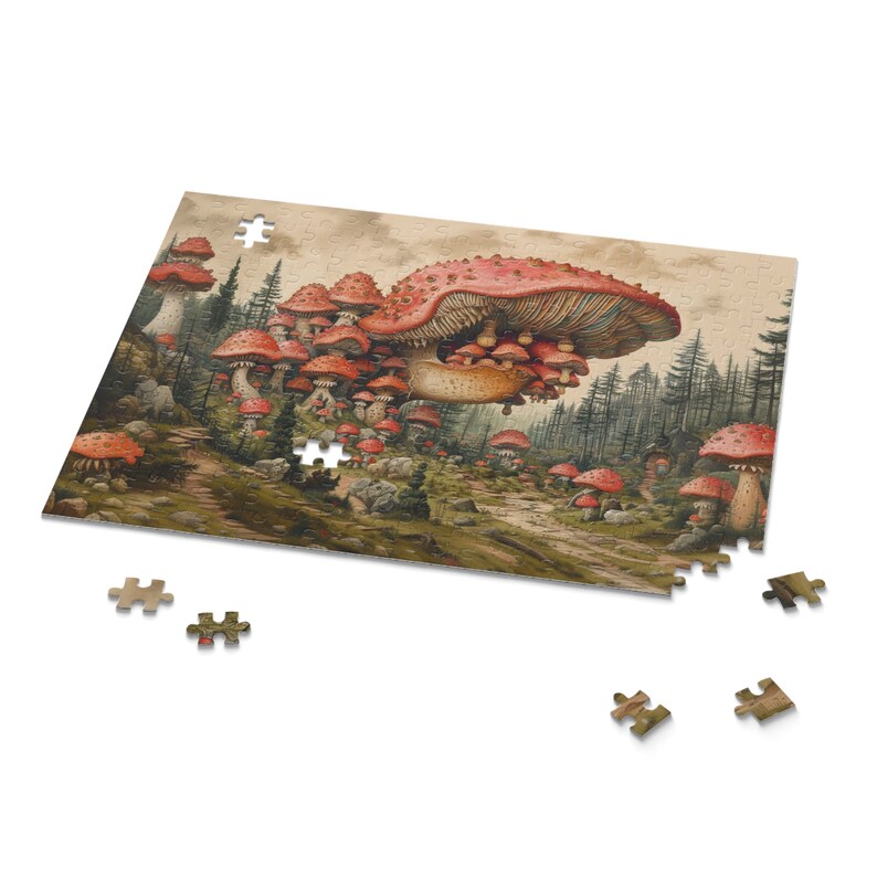 Mushroom Village Fantasy - Jigsaw Puzzle for Adults - 250 and 500 ...