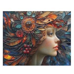 Stained Glass Beauty - Elegant Jigsaw Puzzle for Adults - 250, 500 pieces - Unique and Stylish Gift for Friends and Families