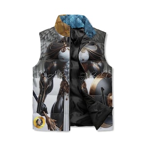 Ultramega Puffer Vest | Rhinestone Vest | Fashion Streetwear Puffer Vest | Trendy Outerwear | Women’s Winter Vest