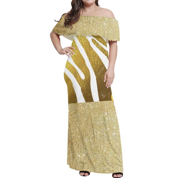 ZeePrint Off-shoulder Dress