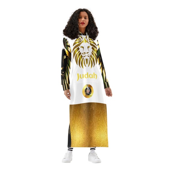 Judah Rise Hoodie Dress, Hebrew Israelite Apparel, 12 Tribes Clothing