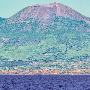 Mount Vesuvius, Gulf of Naples in Italy
