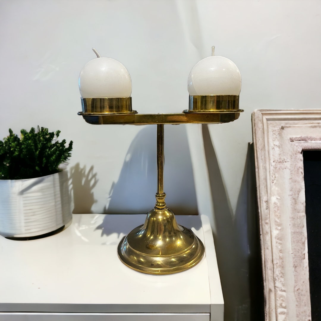 Vintage Brass Candle Holder Scales of Justice Balance Etsy