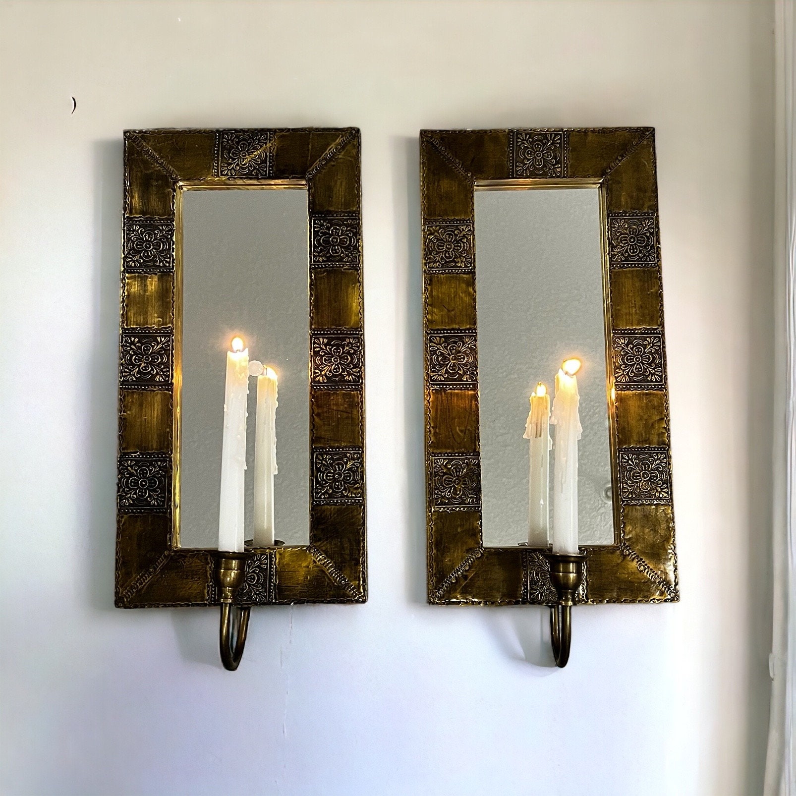 Antique Bronze Candle Sconce – Karma