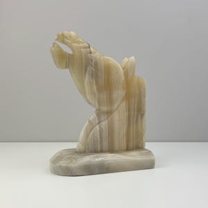 RARE Vintage Carved Stone Horse Head Sculpture, Marbled Onyx, Minimalist, Abstract, Midcentury Modern, MCM, Rustic, Mantle Shelf Decor, Gift