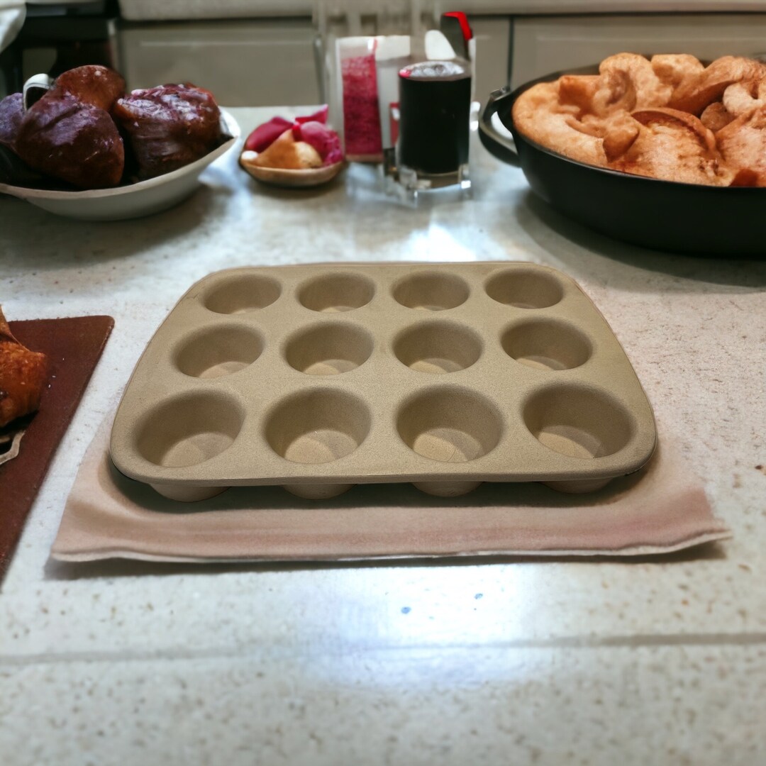 Vintage the Pampered Chef Muffin Pan Baking Tin Natural Etsy