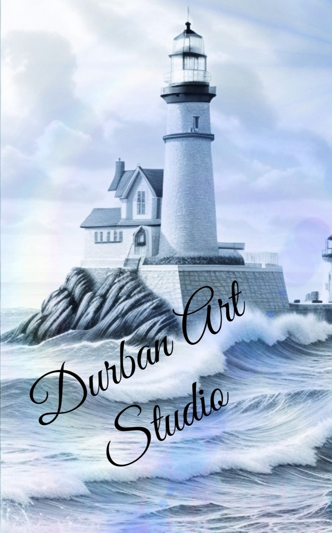 Lighthouse Digital Art Colouring Pages, Printable Illustrations of ...