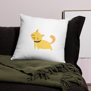 Oreiller Basique Chat Orange