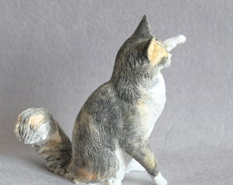 Aromatherapie-Steinkatzen-Skulptur, personalisiertes Haustier-Gedenkgeschenk