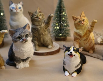 Benutzerdefinierte Haustier Skulptur, Aromatherapie Stein Katze Figurine, Haustier Erinnerungsgeschenk