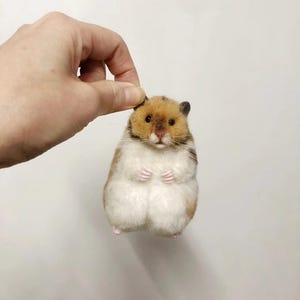 Custom Needle Felted Hamster Sculpture.Needle Felted Hamster.Realistic animals Hamster sculpture.Pet Hamster Replica.Gift for Hamster Lover