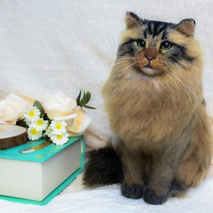 Custom Needle Felted Cat,Custom Cat Sculpture,Custom Felt Pets,Cat Memorial Gifts,Pet Replica Kitty,Ragdoll Cat,Christmas present