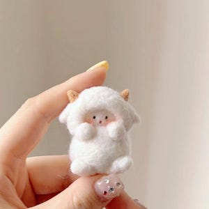 Needle Felted Sheep Figurine|Custom Wool Felting Sheep Portrait|Stuffed Sheep Plush Halloween Realistic Sheep Plush|Christmas present