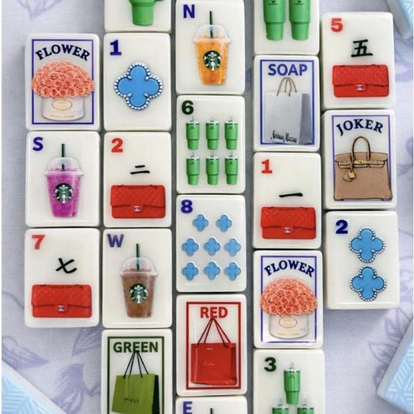 Retail Therapy Themed Mahjong Tiles (152 tiles)