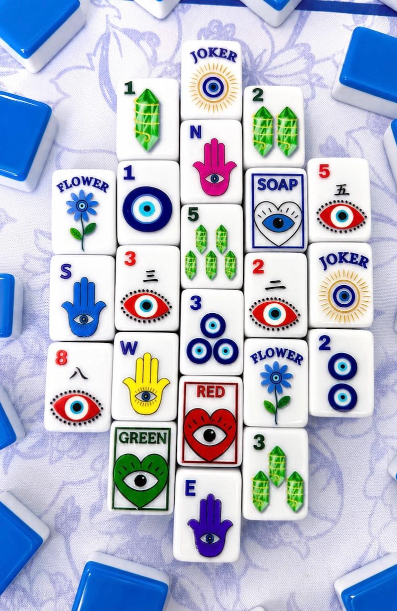 Evil Eye Mahjong-Spielsteine (152 Fliesen) Bild 1